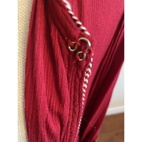 NWT Hazel 3/4 Sleeve Women's Size 2X Open Red Daryle Peasant Top - Picture 8 of 11